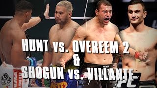 Mark Hunt Takes Rematch vs Alistair Overeem Shogun Rua vs Gian Villante Announced [upl. by Noynek]