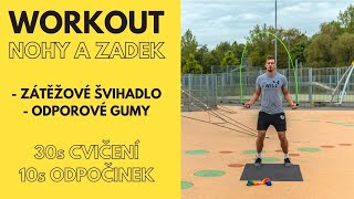 WORKOUT se Zátěžovým Švihadlem a Odporovými Gumami  Nohy a Zadek [upl. by Maharg]