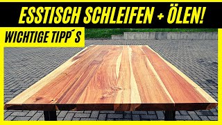 Esstisch richtig schleifen  ölen Tipps  KreativWood [upl. by Liartnod]