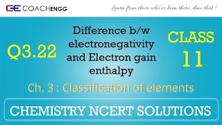 Classification of Elements Q322 Chapter 3 CHEMISTRY NCERT Solutions Class 11 [upl. by Notgnirra698]