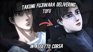 Initial D Takumi Fujiwara Delivering Tofu  Assetto Corsa [upl. by Enilauqcaj]