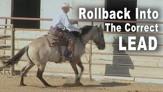 How To Rollback Into The Correct Lead  Foundation Horse Training For Reining Cutting Performance [upl. by Incrocci]