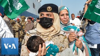 Ship Carrying Nearly 1500 Sudan Evacuees Reaches Saudi Arabia  VOA News [upl. by Tranquada]