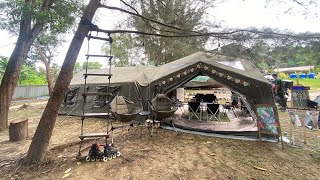 BORNEO GLAMPING ARTSCAPE  CITRAKARYA 2024 AT DESALAND LABUAN SETUP COODY TENT  NATUREHIKE [upl. by Rhine]