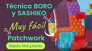 Técnica Boro y bordado Sashiko Aprende patchwork facilmente y paso a paso Hazlo tú misma DIY [upl. by Lleumas]