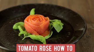 How to make a Valentine tomato rose  FunFood Love Edition [upl. by Anders757]