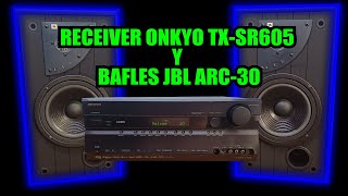 amplificador receiver ONKYO TXSR605 Y BAFLES JBL ARC30 en venta vendido [upl. by December]