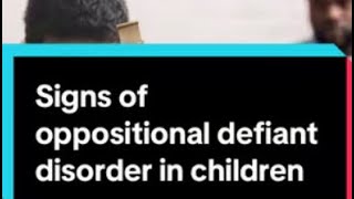 6 signs of Oppositional Defiant Disorder in Children mentalhealth adhd anger conductdisorder [upl. by Eugenle]