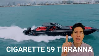 Cigarette Racing Team 59 Tirranna AMG Yacht 80 MPH Top Speed 6 OUTBOARDS 2700 HORSEPOWER – Reaction [upl. by Ahsatsana]