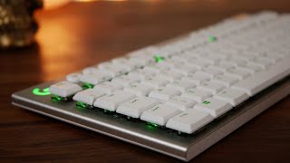 ASMR unboxing Logitech G915 TKL in White with GL Tactile keys [upl. by Neema]