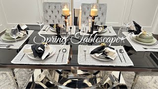 Pottery Barn Inspired Tablescape  Spring Dining Room Refresh  Spring Tablescape Ideas [upl. by Deane]