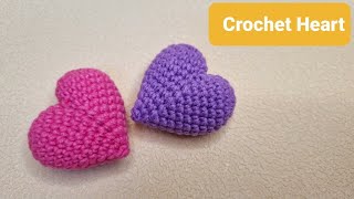 How to Crochet Classic Heart  Beginner pattern key chain  Móc len trái tim  bupbelen [upl. by Asset338]