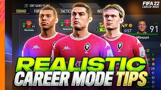 FIFA 22 REALISTIC CAREER MODE TIPS  10 Tips to keep your Career Mode FUN on FIFA [upl. by Wiggins]