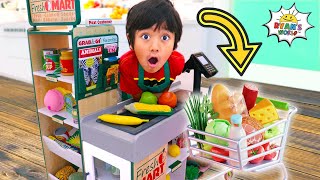 Ryans Pretend Play Grocery shopping One hr kids video [upl. by Siddon525]