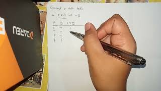 constructing truth table example 1 [upl. by Airdnahs]