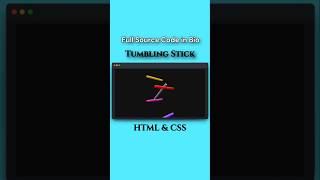 CSS Tumbling Stick Animation  CSS Animation shorts [upl. by Kung]