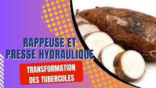 RAPPEUSE ET PRESSE HYDRAULIQUE POUR TUBERCULES [upl. by Nodyarb]