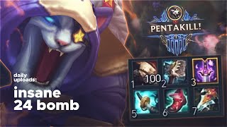 So I Found The MOST BROKEN Rengar Build 24 KILLS  PENTAKILL [upl. by Mahan]