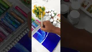 Simple Northern Lights Aurora painting 🖌art explore diy shotviral viralshort subscribe [upl. by Farhi]