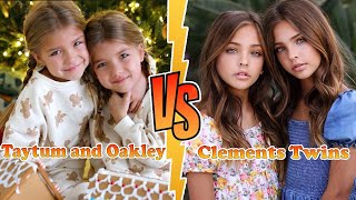 Taytum and Oakley Fisher VS Clements Twins Transformation 👑 New Stars From Baby To 2023 [upl. by Oicul]