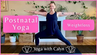 Postnatal Yoga with Calyn  Yoga for Weight Loss [upl. by Waddington]