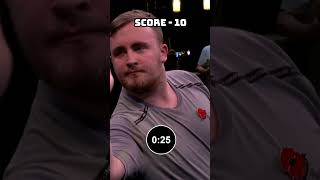 Luke Littler INSANE Bullseye Challenge 🔥 darts shorts lukelittler [upl. by Nohpets689]