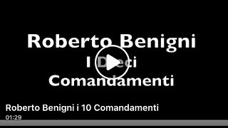 Ama il prossimo Tuo come te Stesso  Roberto Benigni  i Dieci Comandamenti [upl. by Konstanze]