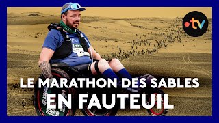 Rescapé du Bataclan Pierre Cabon participe au Marathon des Sables en fauteuil [upl. by Catrina]