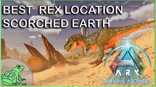 Scorched Earth Best Rex Location Ark Survival Ascended [upl. by Nnyla]