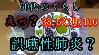 60代のくらし＃45ピーマン味噌作る夫の高熱誤嚥性肺炎？昼食一人 [upl. by Aihsital]