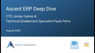 Ascent ERP Deep Dive Webinar [upl. by Safir]