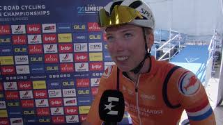 Lorena Wiebes  Interview at the start  UEC Championships LimbourgFlanders 2024 [upl. by Etheline930]