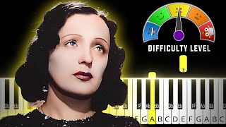 La Foule  Edith Piaf  MEDIUM Piano Tutorial  Sheet Music [upl. by Tabbatha759]