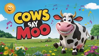 Cows Say Moo I Fun and Educational Farm Song for Kids I Delightful Farm Animal Song for Children [upl. by Wanda]