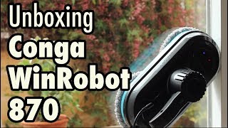 Robot limpiacristales Conga WinRobot 870 Unboxing y características [upl. by Halyak]