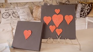 How to Make AirDry Clay Valentines Hearts [upl. by Ahsyat]