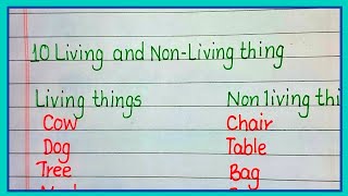 10 living things and non living things namenames of living things and non living things [upl. by Ynneb]