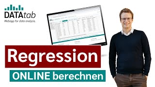 Lineare Regression ONLINE berechnen mit DATAtab [upl. by Nita]