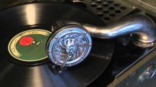 German quotGramolaquot portable phonograph playing record HD [upl. by Srini163]