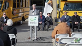 GreenPower Motor Company CEO Fraser Atkinson celebrates the first four Nano BEASTs produced in WV [upl. by Ahto]