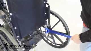 Wheelchair Tie Down Strap Demo [upl. by Anim]