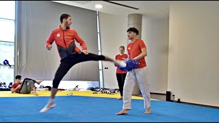 Practice 11  Taekwondo kicking drills at the training camp in Serbia  Jaouad Achab [upl. by Pitts]