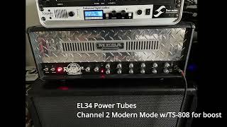 Mesa Boogie Single Rectifier EL34 vs 6L6 Power Tube comparison  Metal [upl. by Clauddetta]