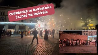 Correfocs in Caldes de Montbui Barcelona fiesta show [upl. by Ealasaid854]