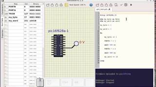 SimulIDE015SR1 EditorDebugger with GcBasic [upl. by Naitsirc]