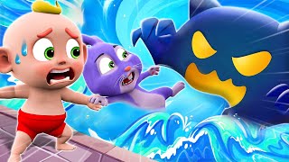 Run Monster In The Pool 😈👹  Monster Song  More Funny Nursery Rhymes For Kids [upl. by Lindsey]