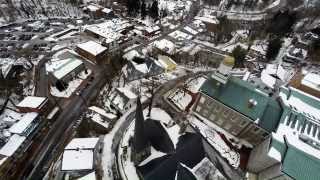 Snow Covered Ellicott City Maryland Aerial GoPro DJI Phantom 2 [upl. by Yojal]