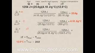 Chemistry Regents Advanced Heat Calculations using QmCΔT [upl. by Asalocin680]