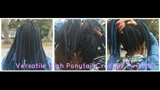 The Best Versatile High Ponytail Crochet Twists [upl. by Helbon]