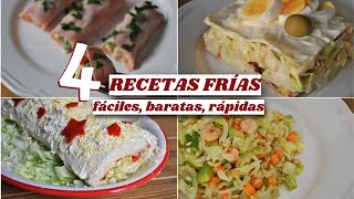 31 PLATOS FRÍOS FÁCILES RÁPIDOS Y ECONÓMICOS para verano 🤤☀ ¡no te los puedes perder [upl. by Ahsienod]